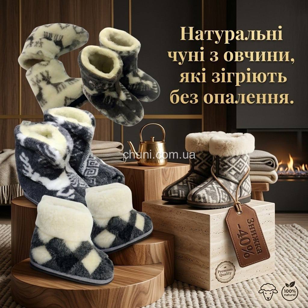 Чуні з овчини